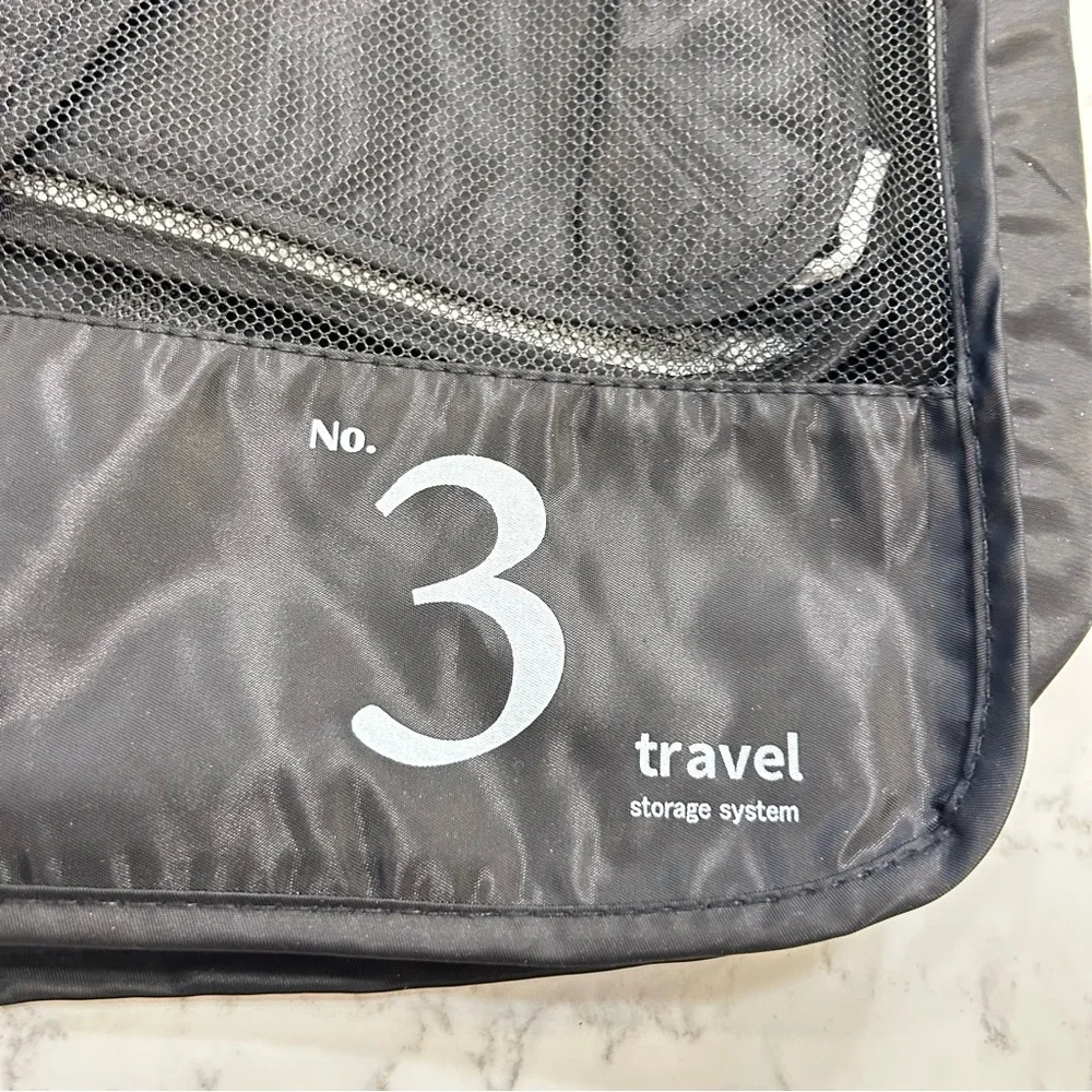 3 Black Packing Storage‎ Bags for Travel